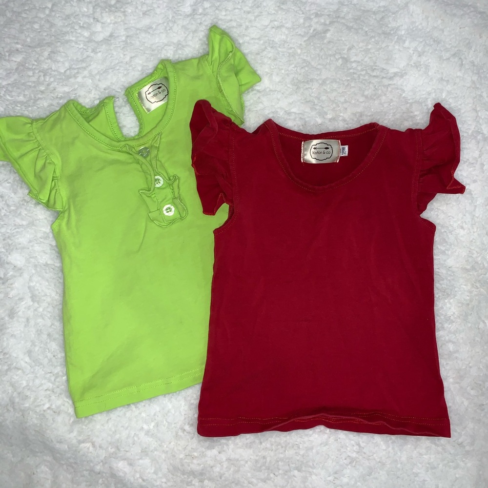 Green and Red Boutique Tops